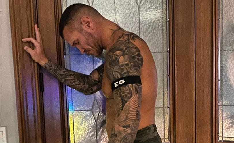 Randy Orton’s tribal back and shoulder tattoo