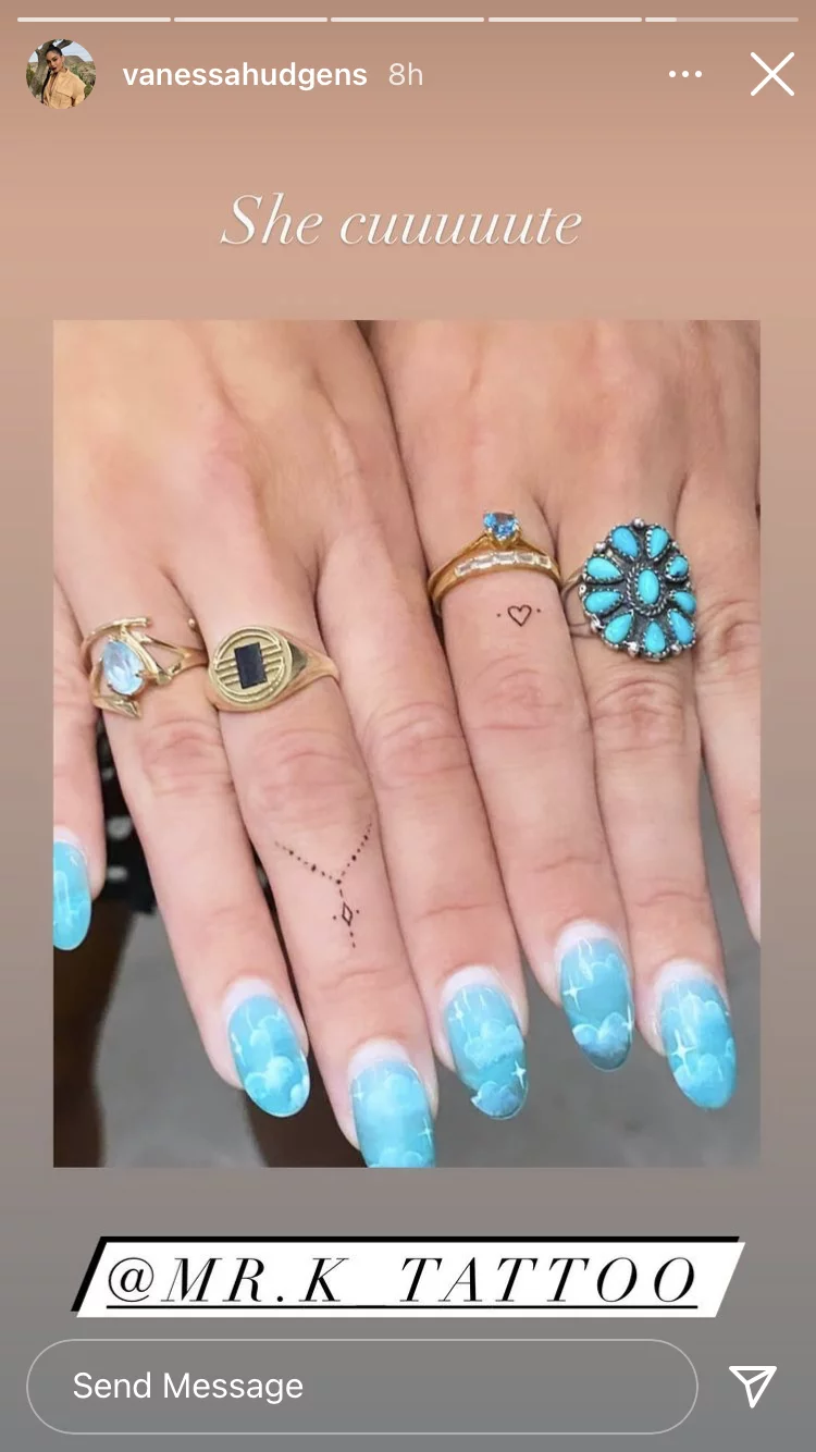 Vanessa Hudgens finger tattoos