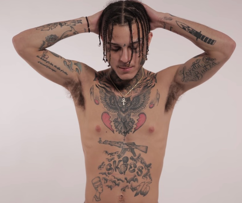 Lil Skies AK47 tattoo