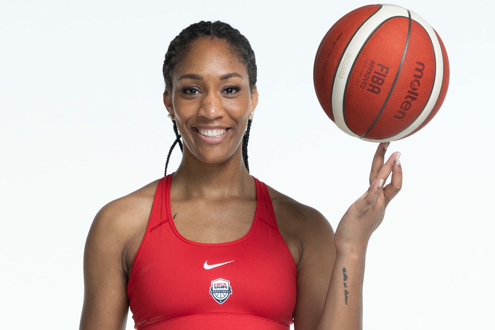 A’ja Wilson wrist tattoo representing her parents