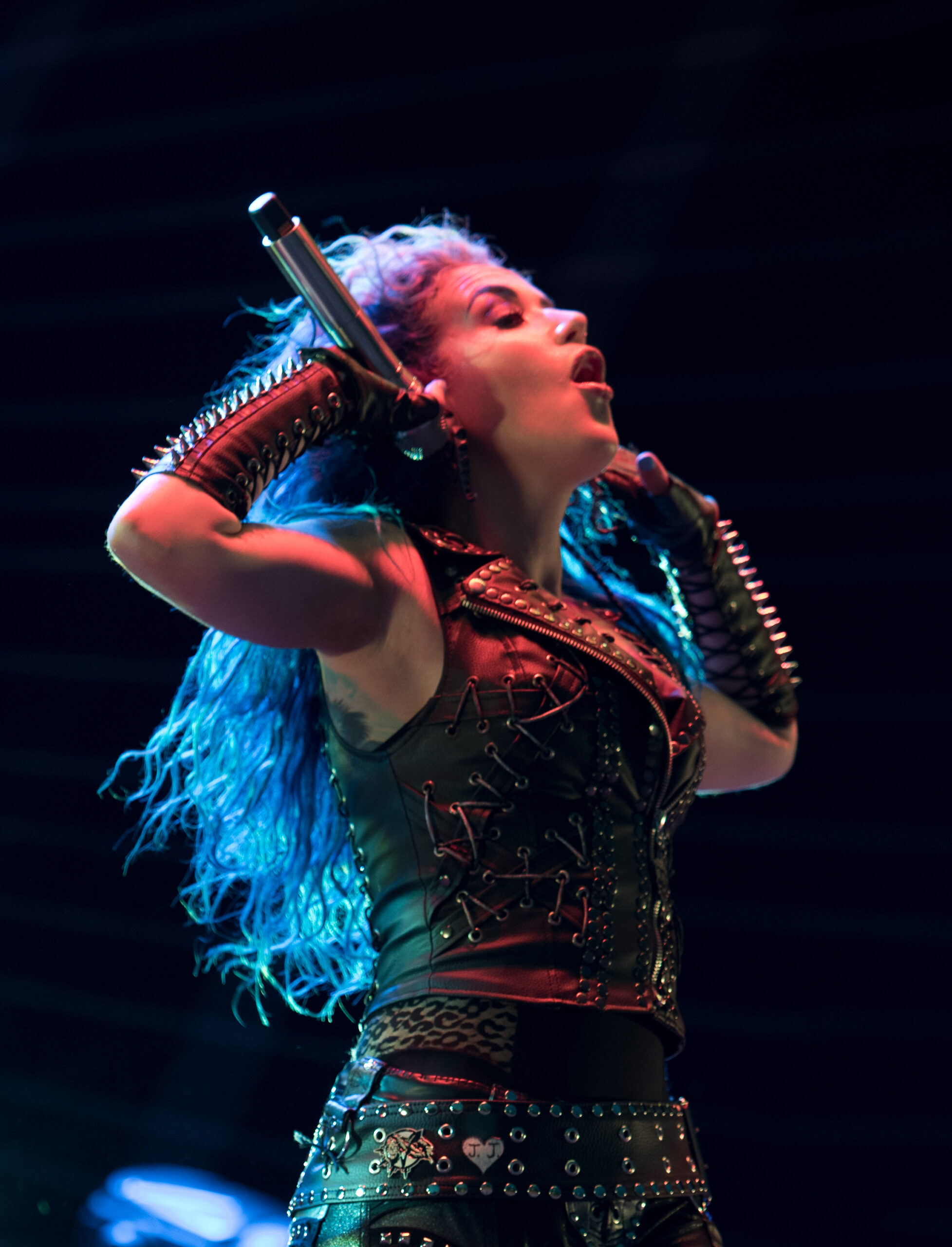 Alissa White-Gluz side arm tattoo at Elbriot 2018