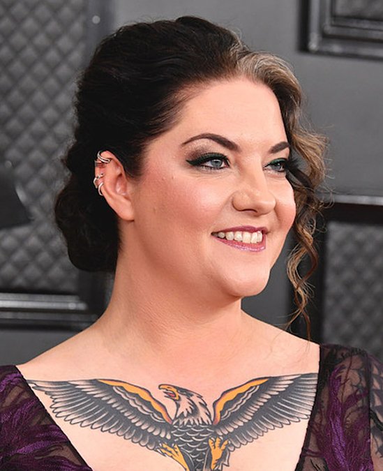 Ashley McBryde visible tattoos and Be Brave ink