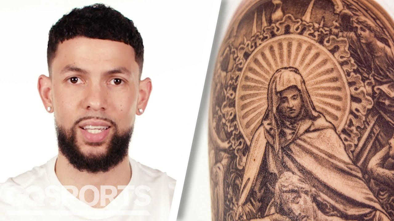 Austin Rivers Jesus Christ arm tattoo close up