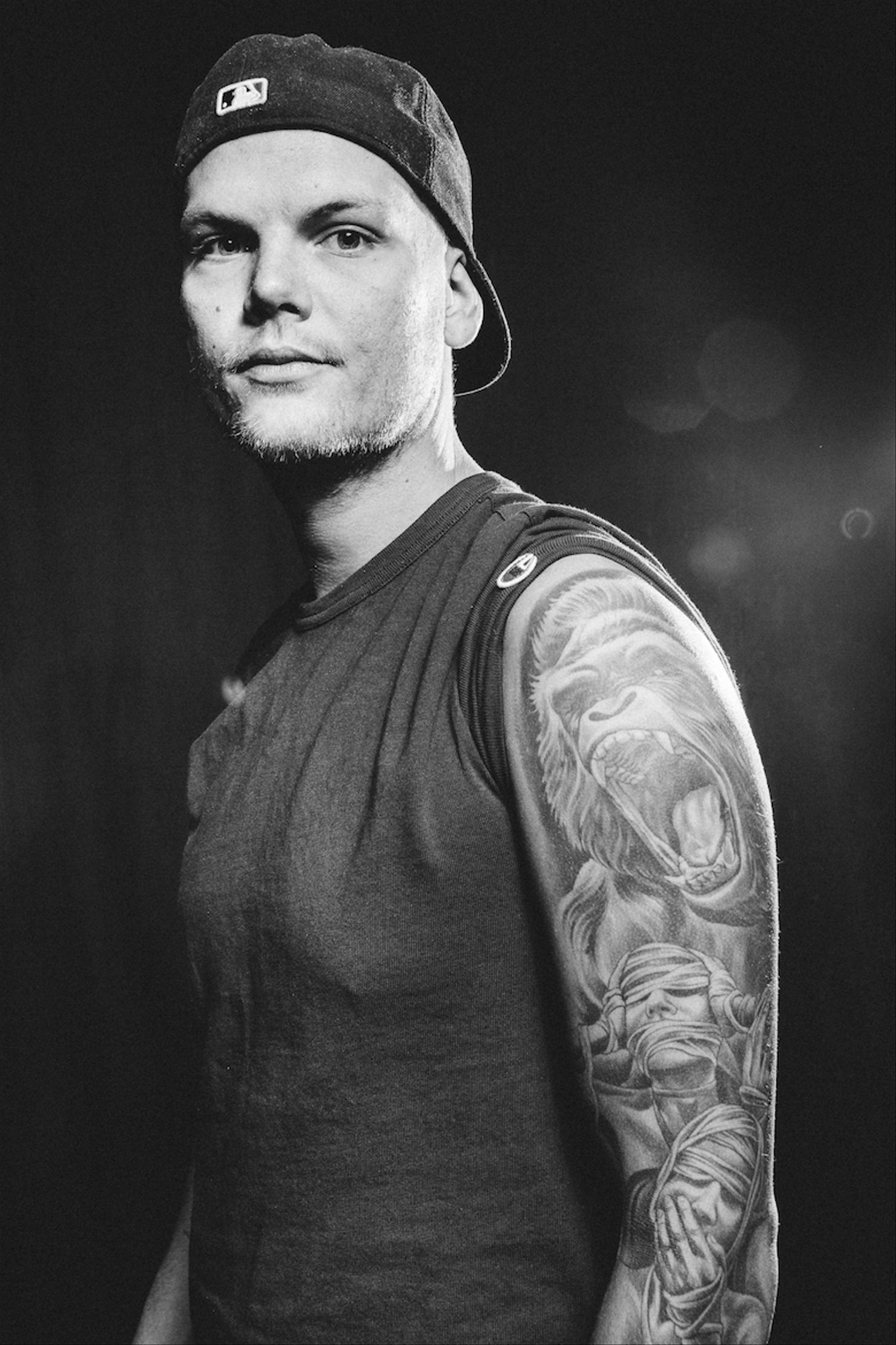 Avicii tattoo sleeve face visible portrait