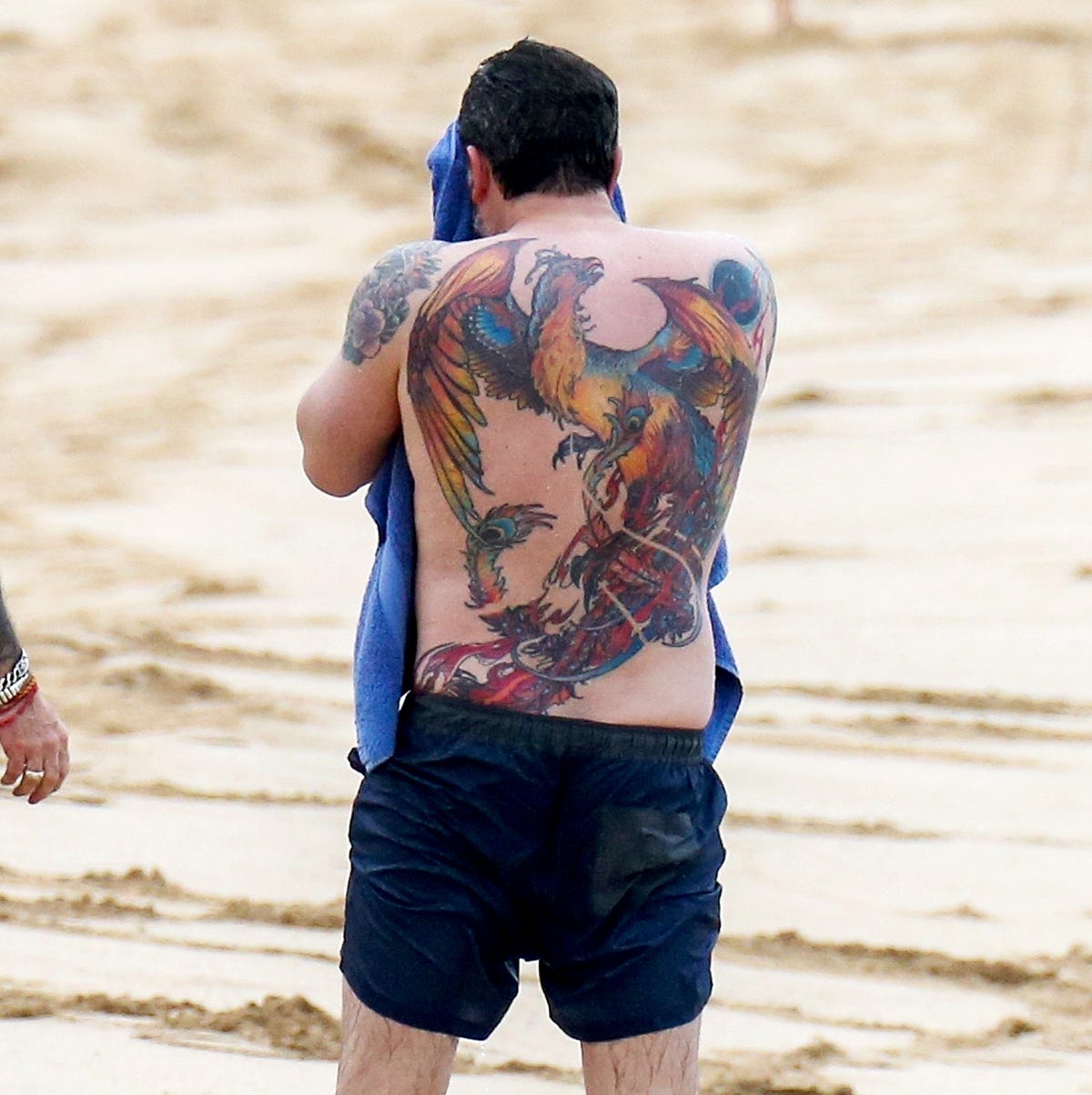 Ben Affleck’s full-back phoenix tattoo