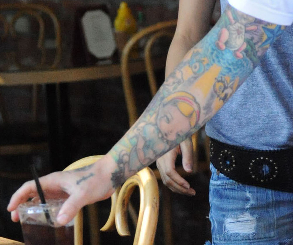 Benji Madden forearm tattoo close-up