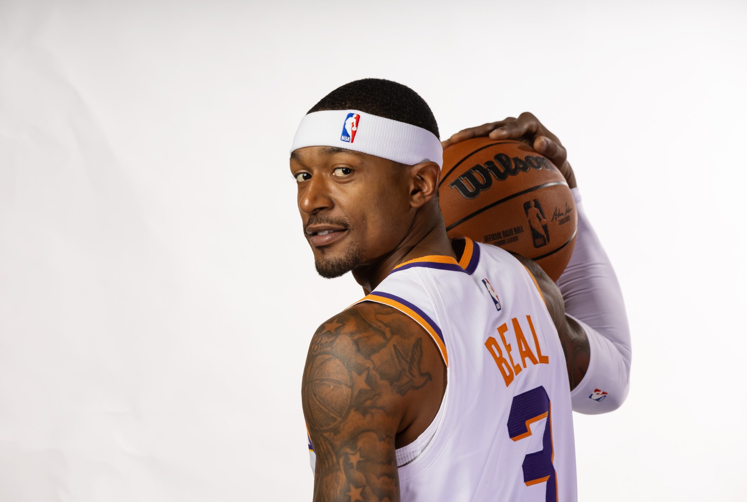 Bradley Beal full back and shoulder tattoos