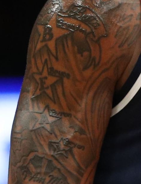 Bradley Beal stars and alphabet tattoos