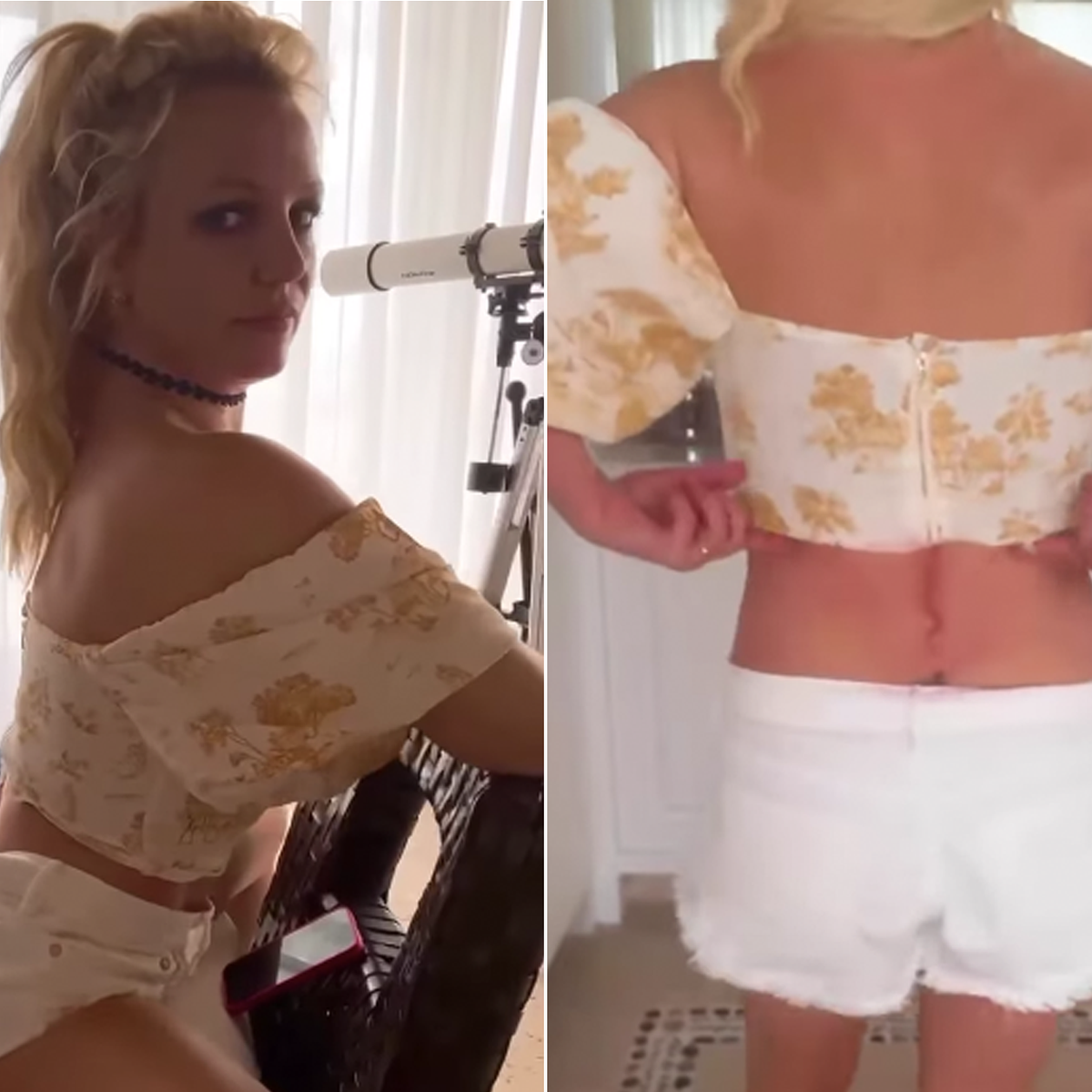 A public image showing Britney Spears’s lower-back tattoo area
