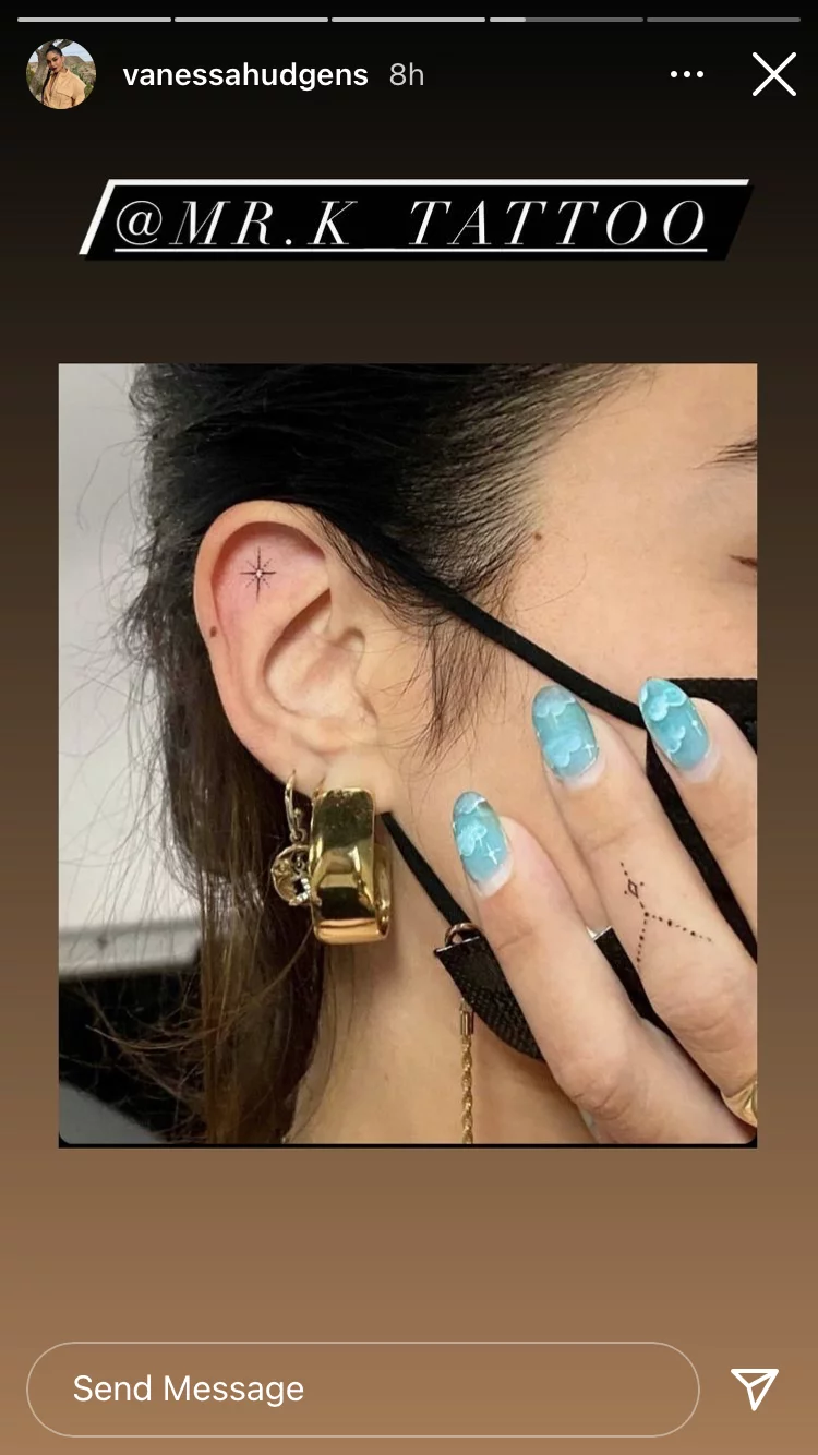 Vanessa Hudgens ear tattoo