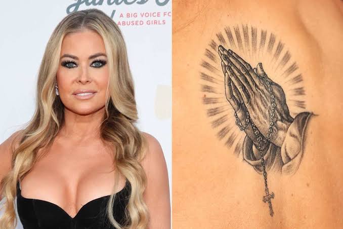 Carmen Electra swords back tattoo