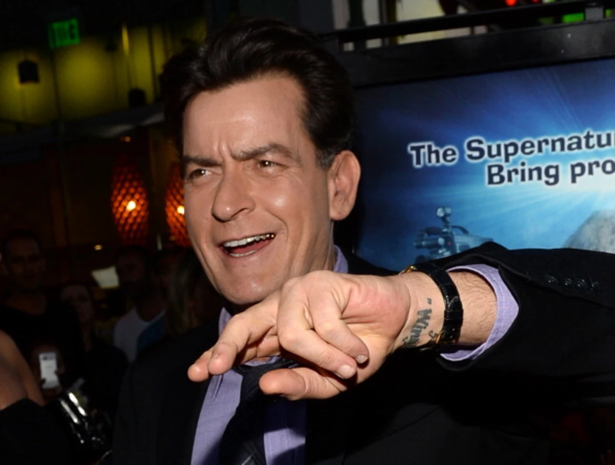 Charlie Sheen public wrist tattoo