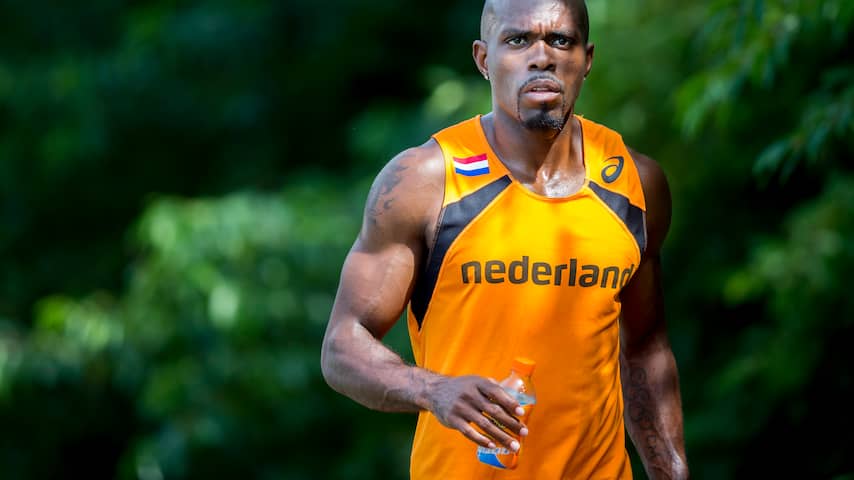 Churandy Martina tattoo during race