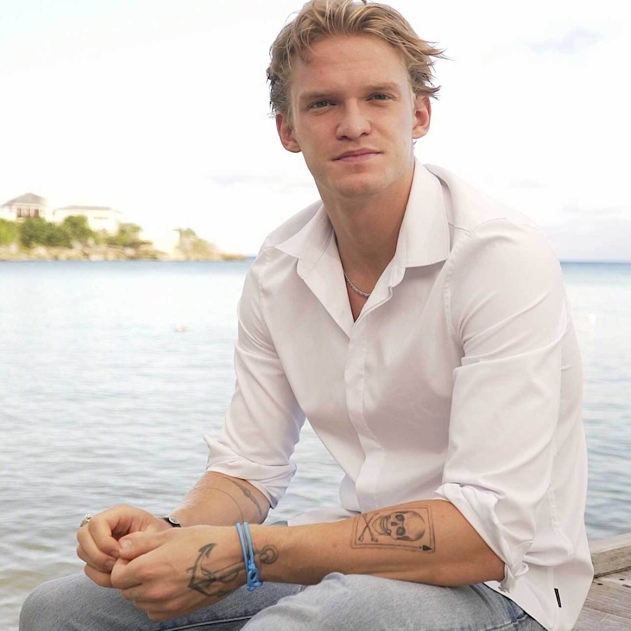 Cody Simpson anchor and skull tattoos