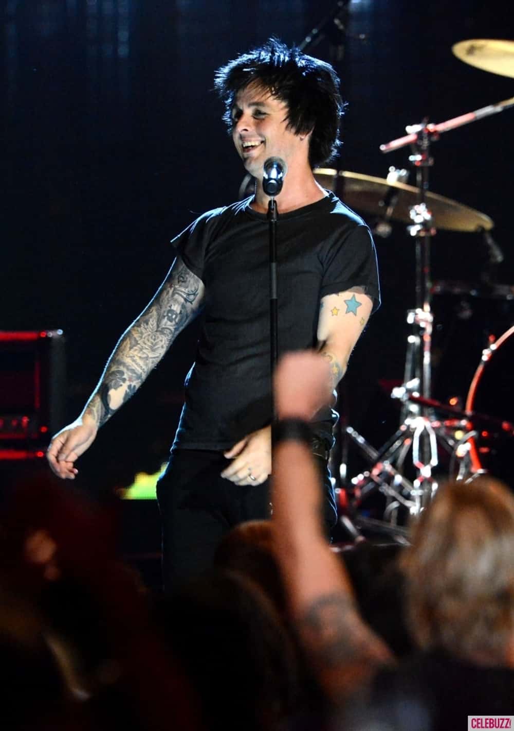 Billie Joe Armstrong colored star tattoos