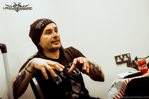 Dani Filth forearm tattoos close-up 2