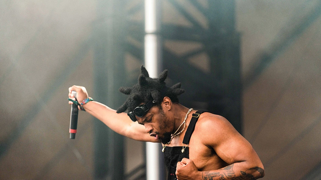 Denzel Curry forearm tattoos at Governors Ball