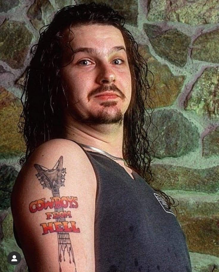 Dimebag Darrell Ace Frehley chest tattoo