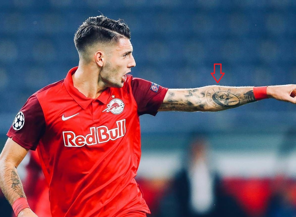 Dominik Szoboszlai clock tattoo