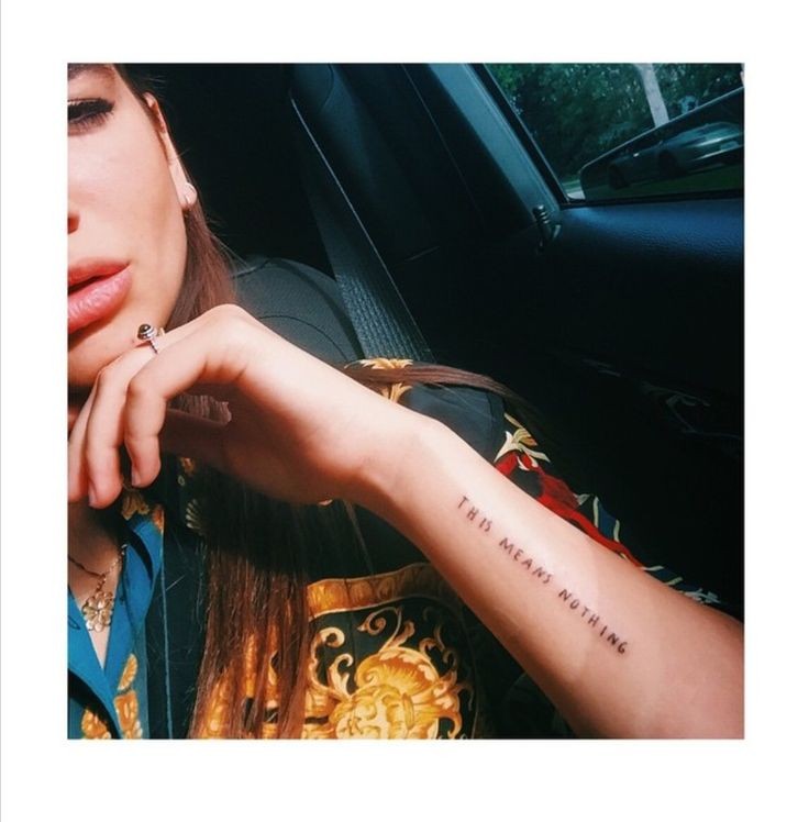 Dua Lipa’s This Means Nothing forearm tattoo