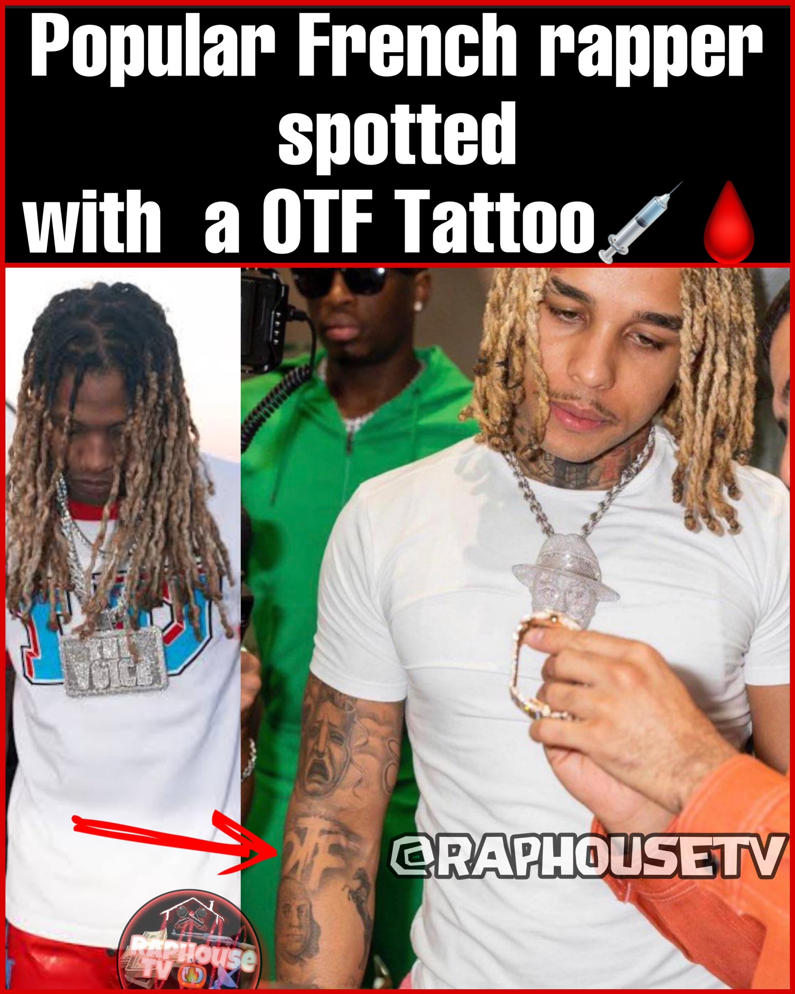 Lil Durk stage tattoos