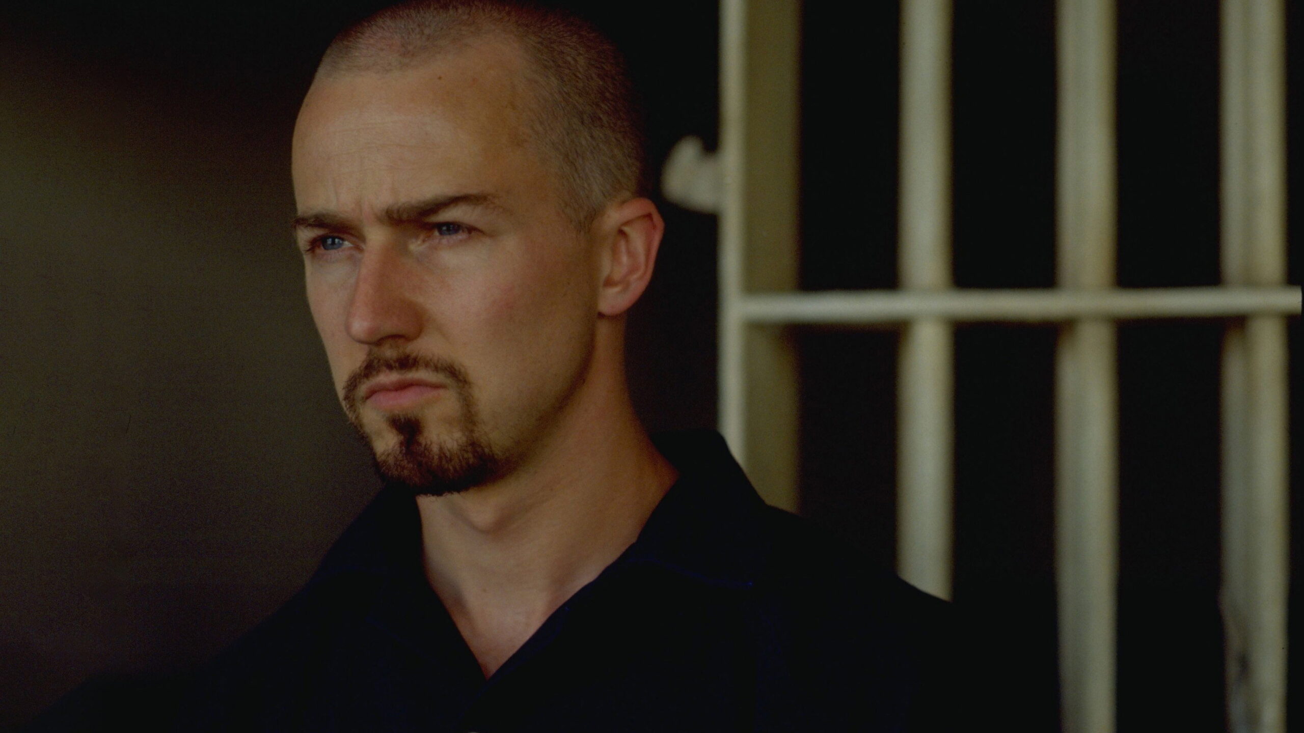 Edward Norton as Derek Vinyard with temporary forearm tattoo makeup in American History X