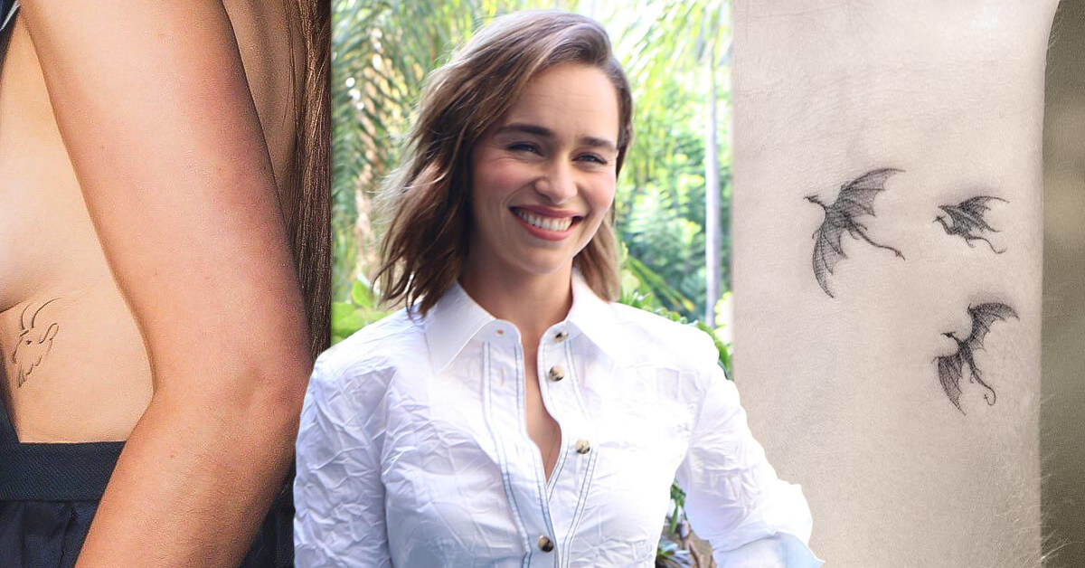 Emilia Clarke bumblebee tattoo
