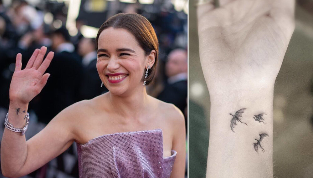 Emilia Clarke dragon tattoo