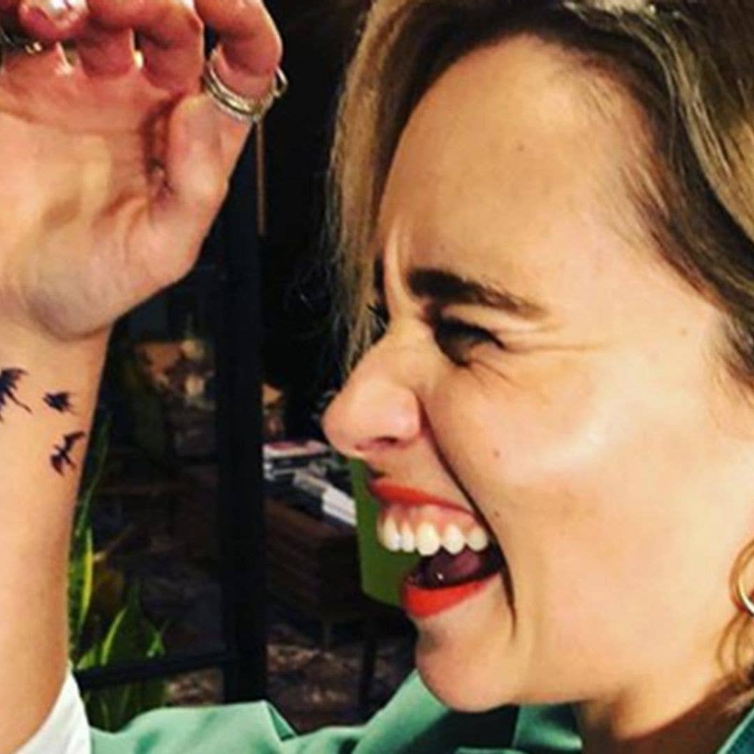 Emilia Clarke three dragons tattoo