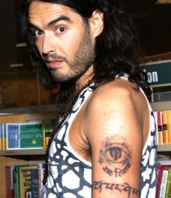 Russell Brand’s Ink: Sanskrit Script, Prayer Lines and Spiritual Symbols
