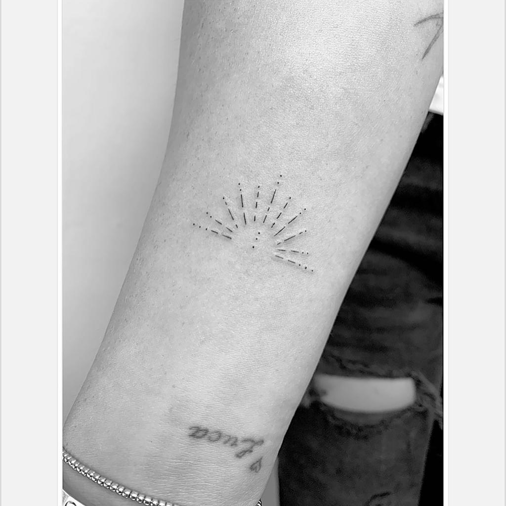 Hilary Duff wrist tattoo close-up