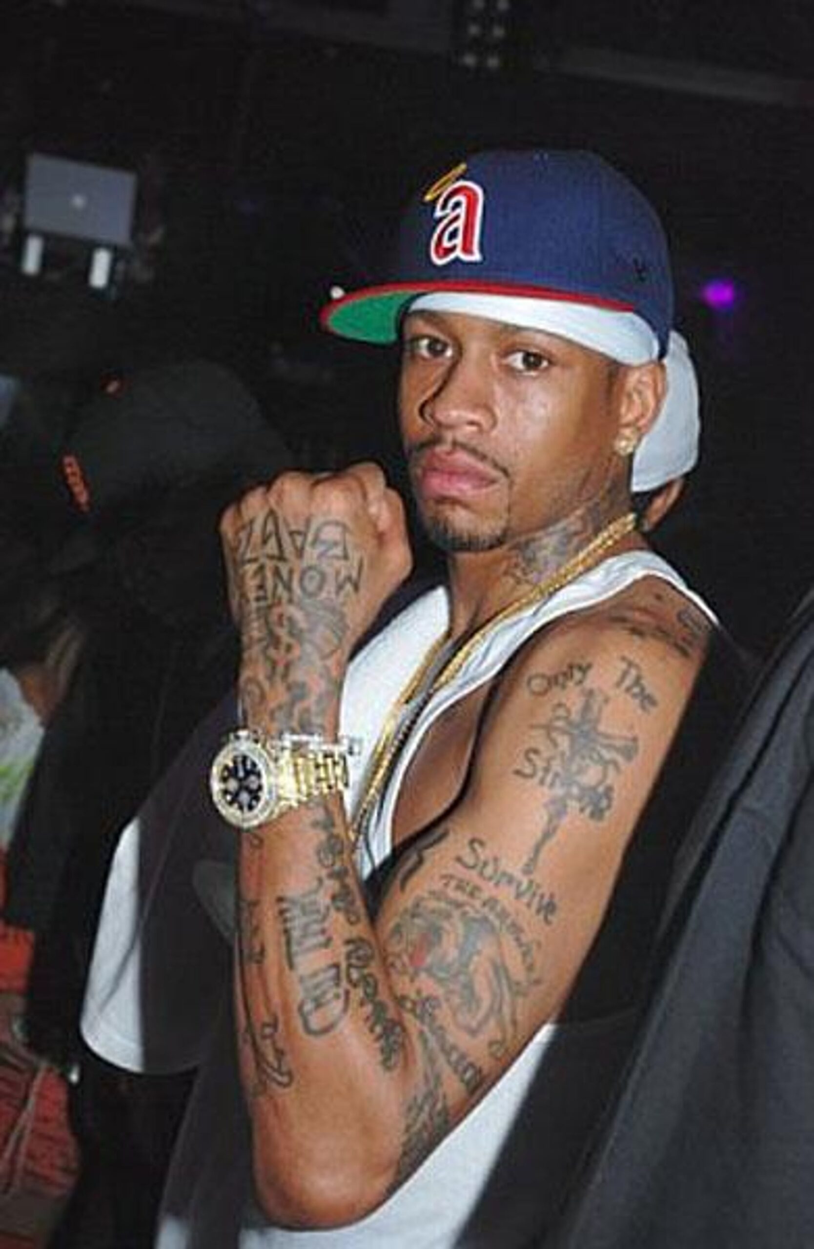 Allen Iverson Only the Strong Survive tattoo