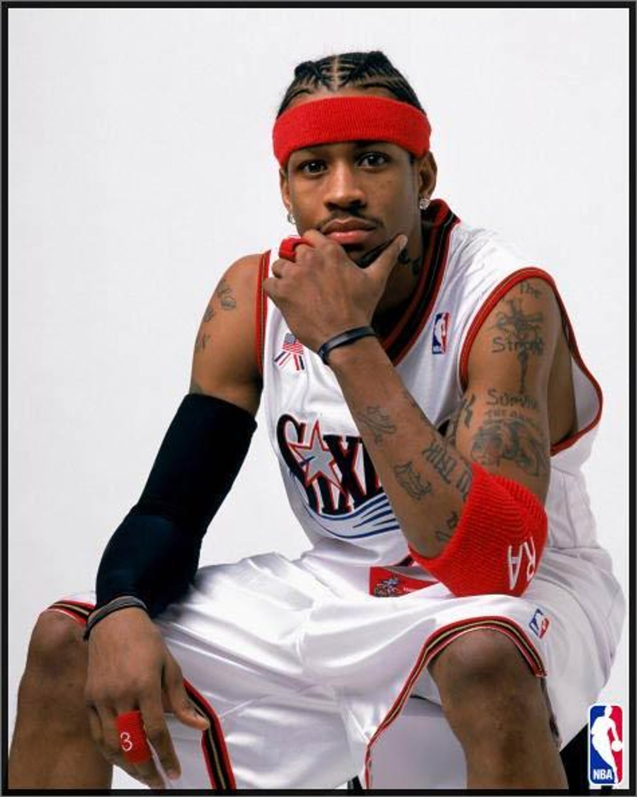 Allen Iverson bulldog and The Answer tattoos