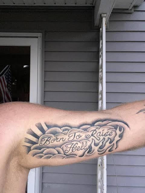 Jared McCann Born to Raise Hell tattoo