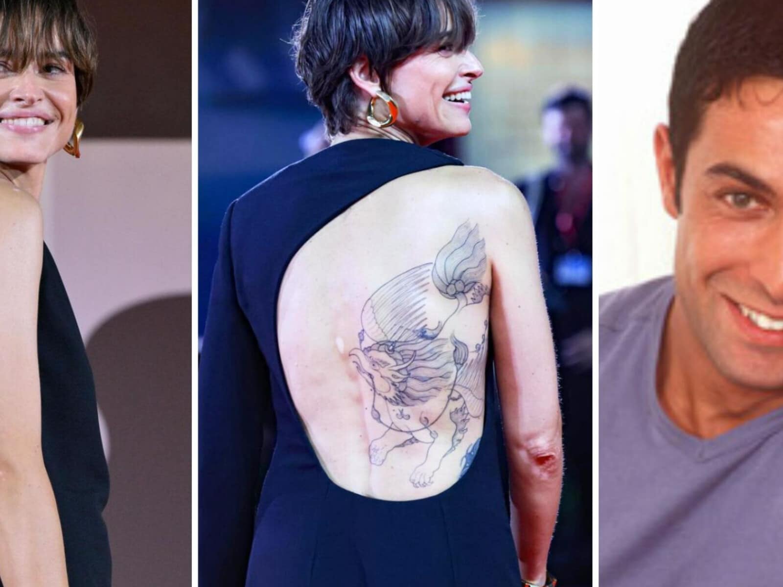 Close view of Kasia Smutniak Pixiu tattoo