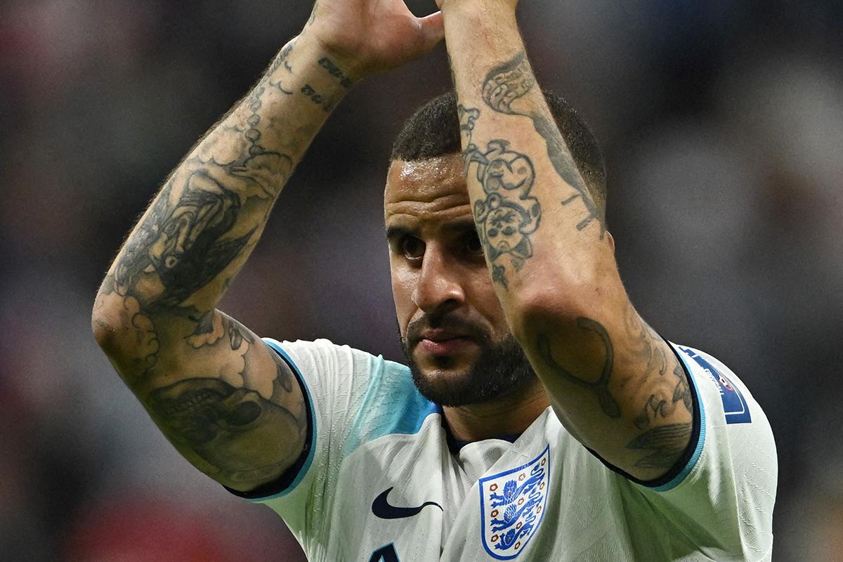 Kyle Walker forearm and sleeve tattoos for England