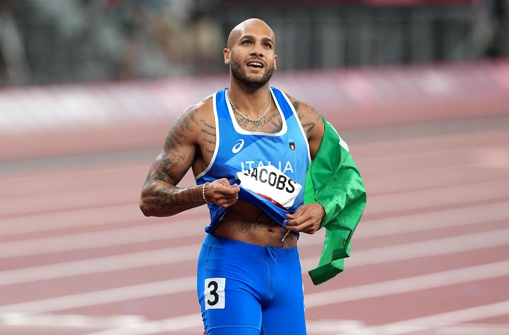 Marcell Jacobs family quote tattoo