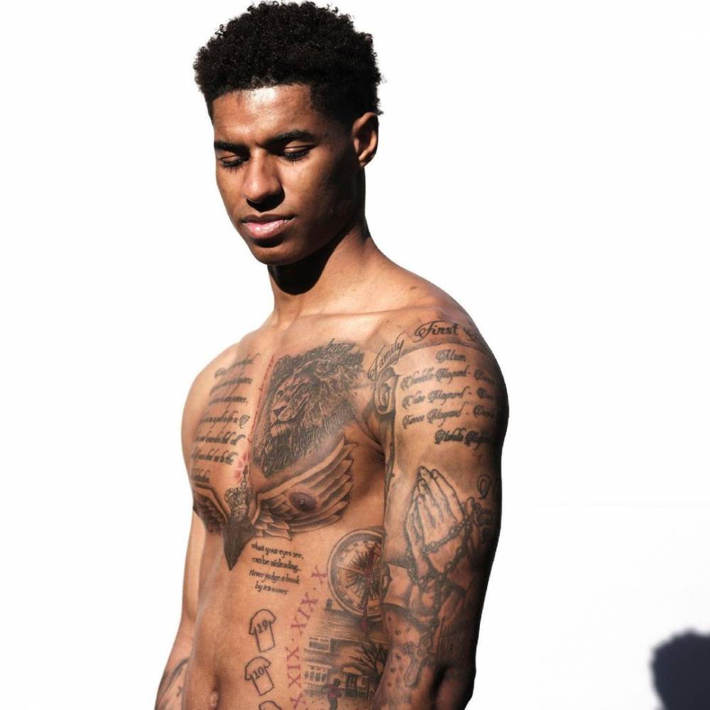 Marcus Rashford Manchester United shirt number tattoos