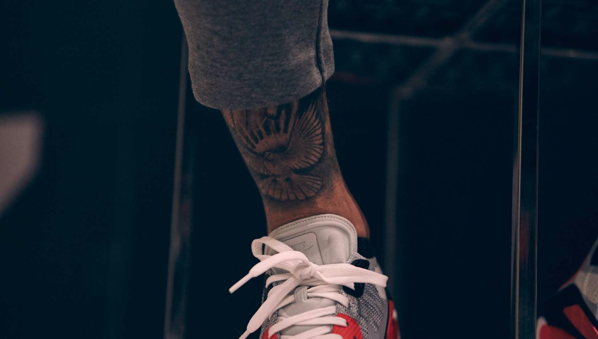 Mauro Icardi ankle and foot tattoo shown in a close-up photograph