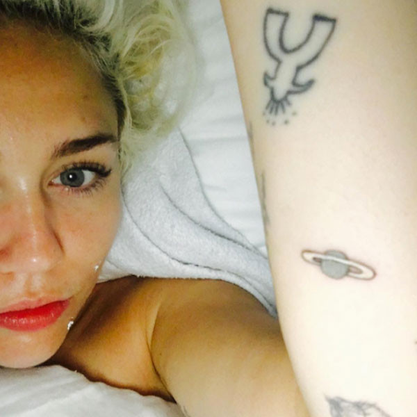 Miley Cyrus Jupiter tattoo close-up