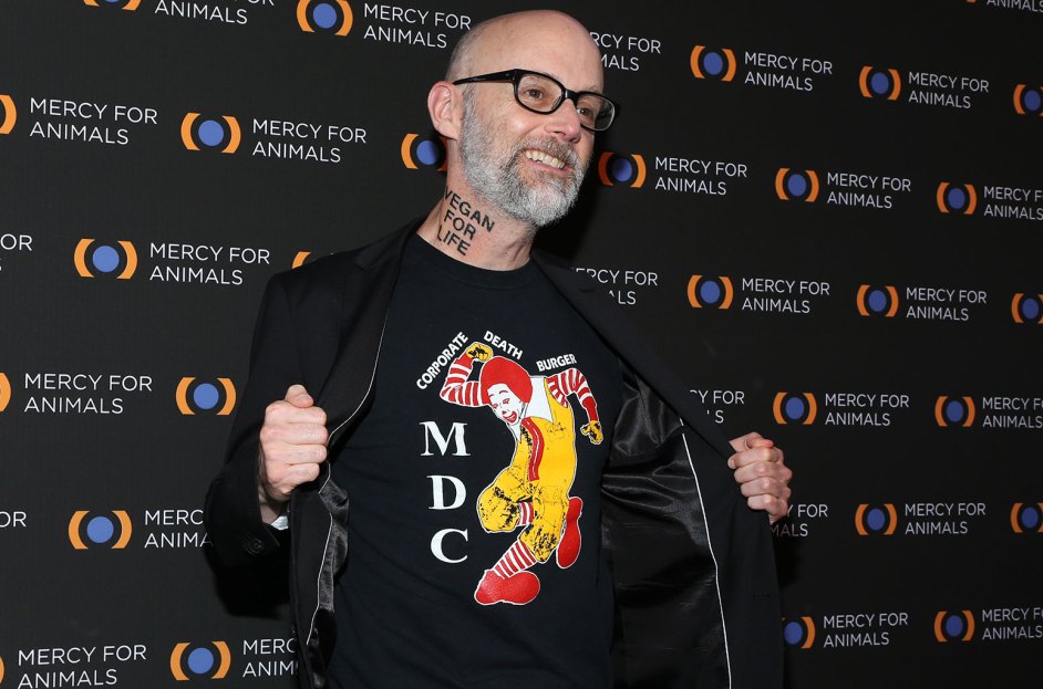 Moby Vegan for Life neck tattoo