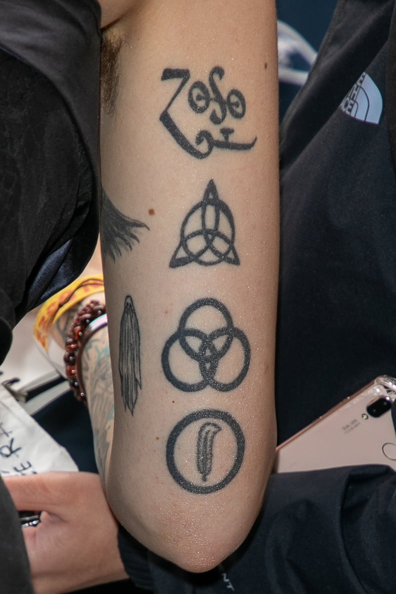 Paris Jackson Led Zeppelin and ghost arm tattoos