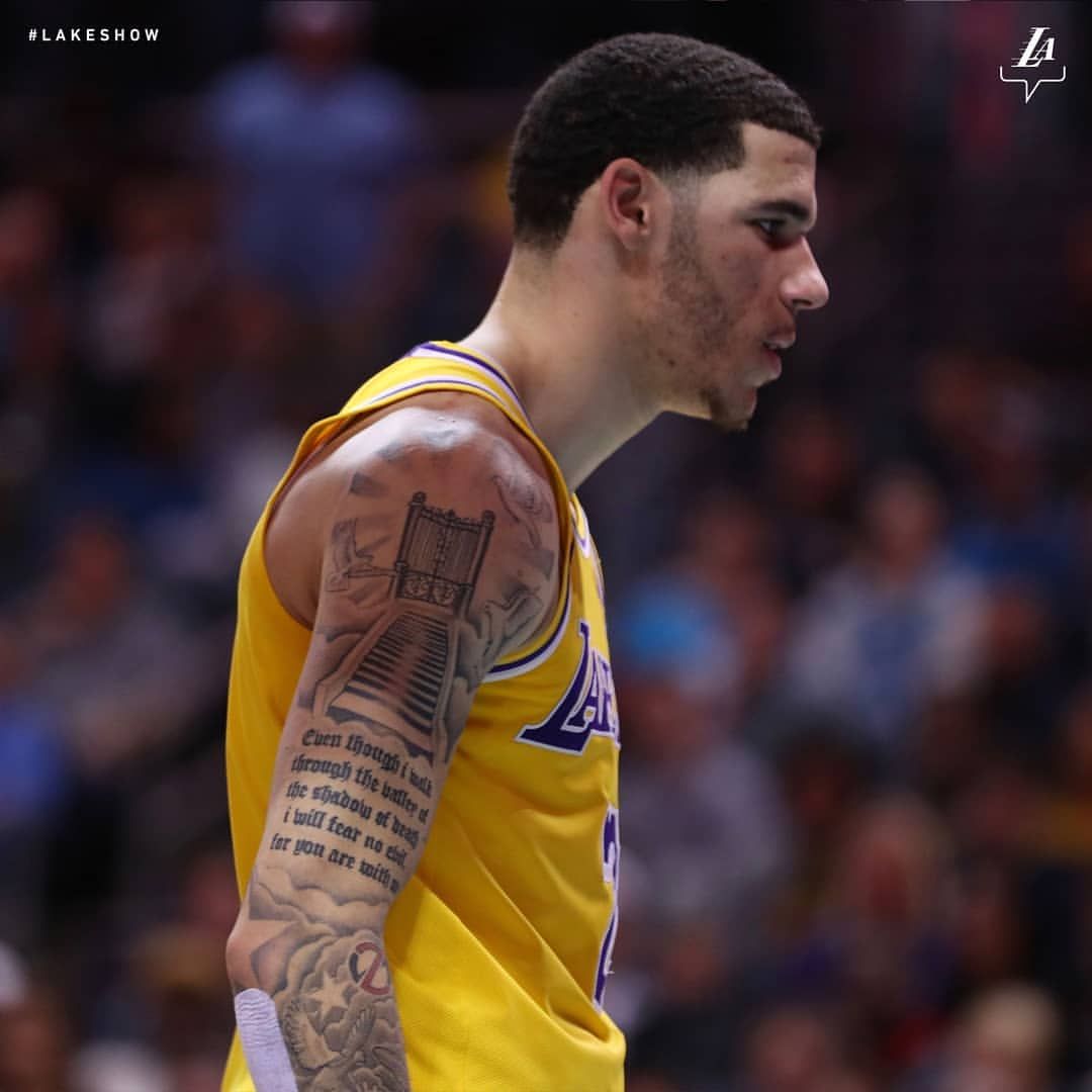 Kyle Kuzma Psalm 23 sleeve tattoo on his arm
