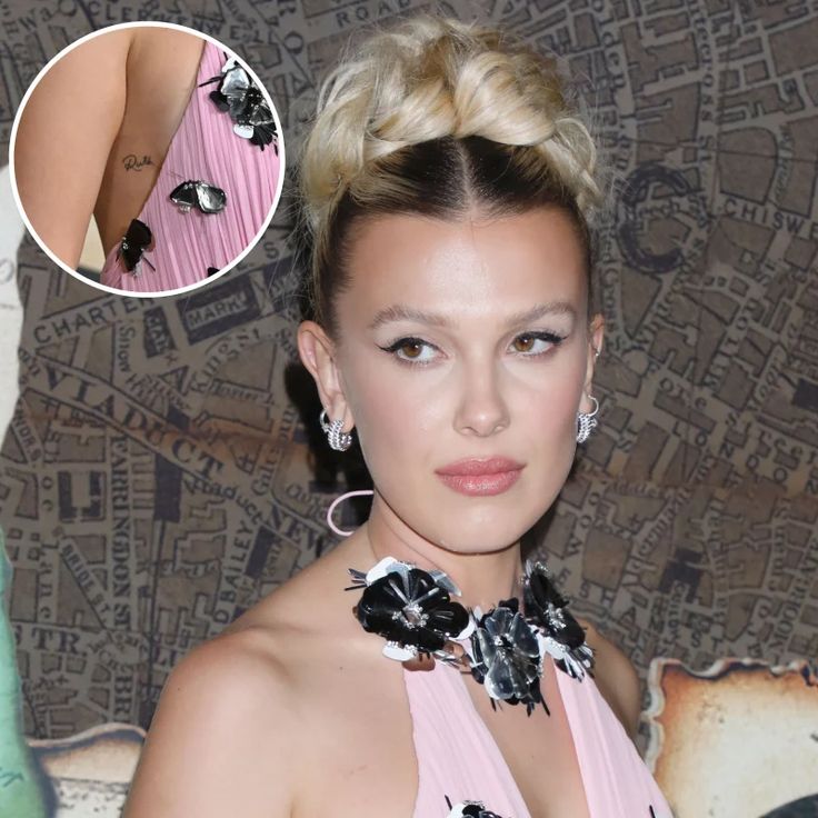 Millie Bobby Brown Ruth tribute tattoo near her ribs