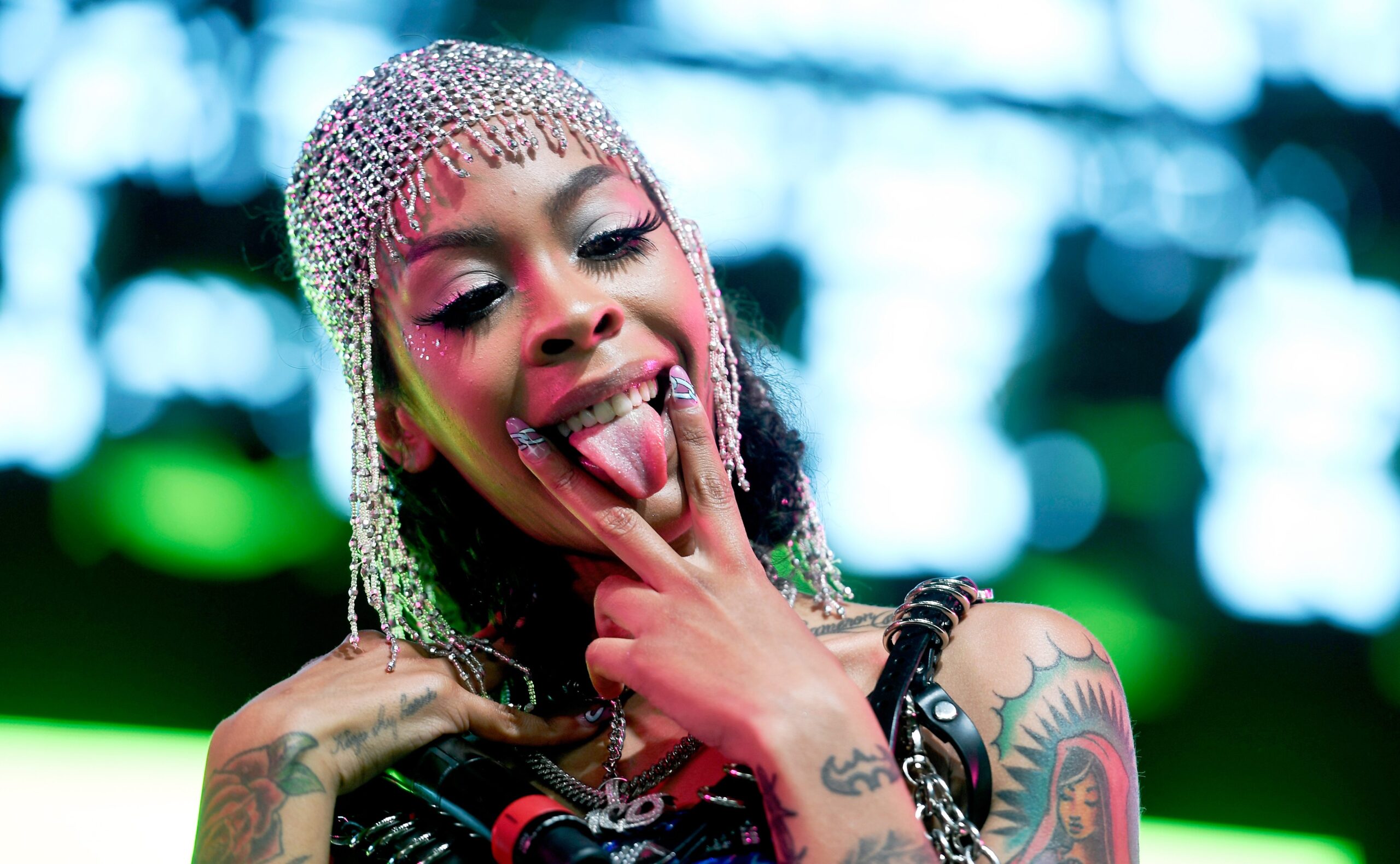 Rico Nasty live performance tattoos