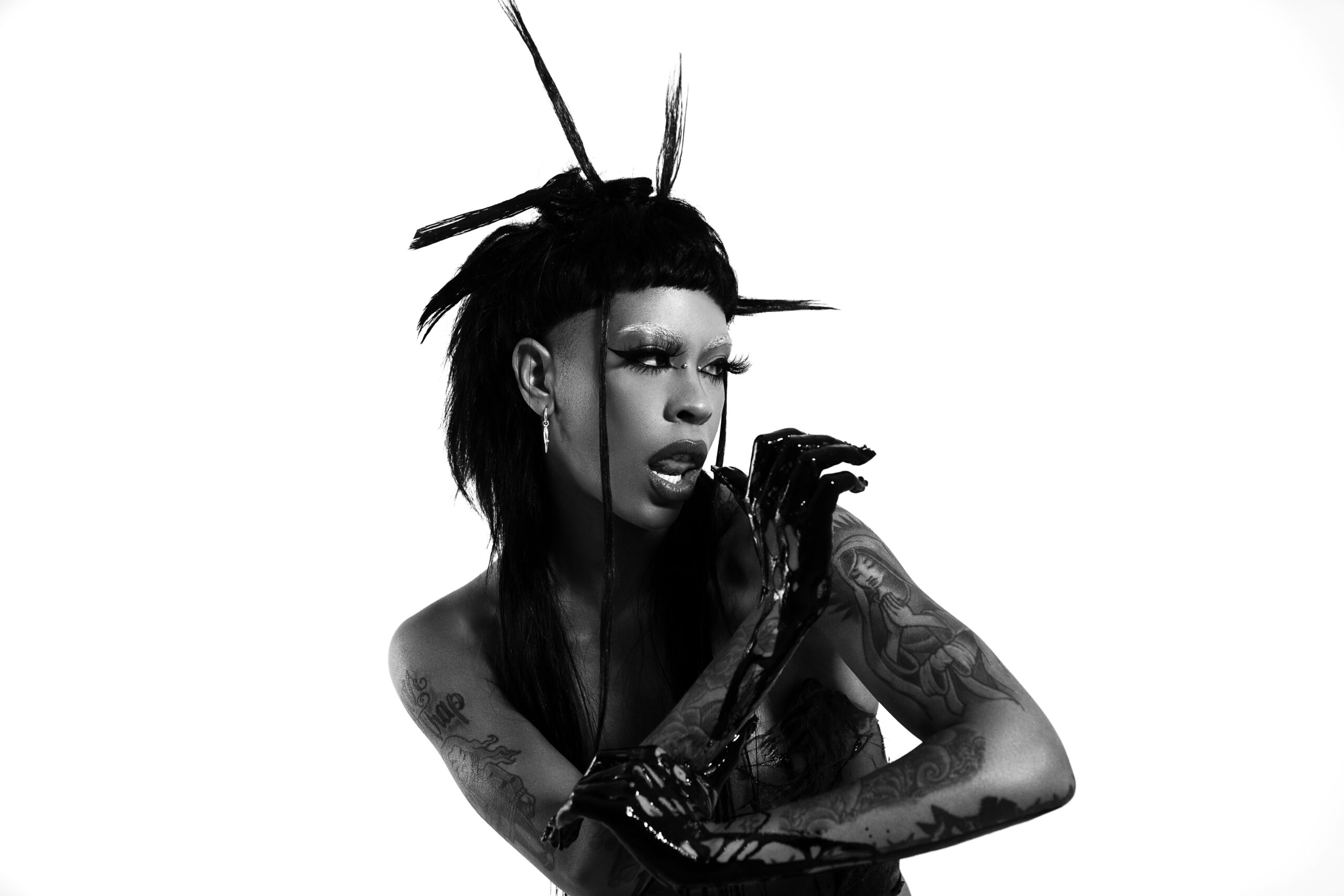 Rico Nasty press portrait with tattoos