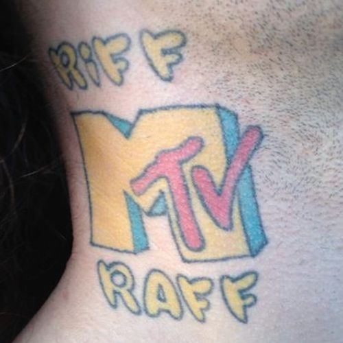 Riff Raff MTV neck tattoo