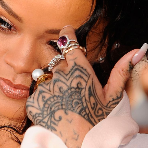 Rihanna hand tattoo