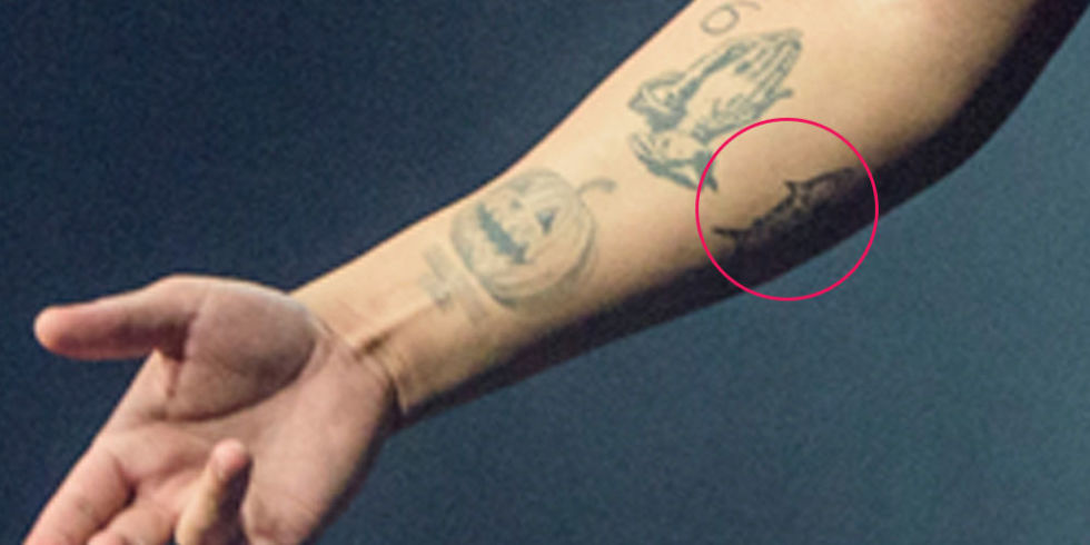 Rihanna matching shark tattoo
