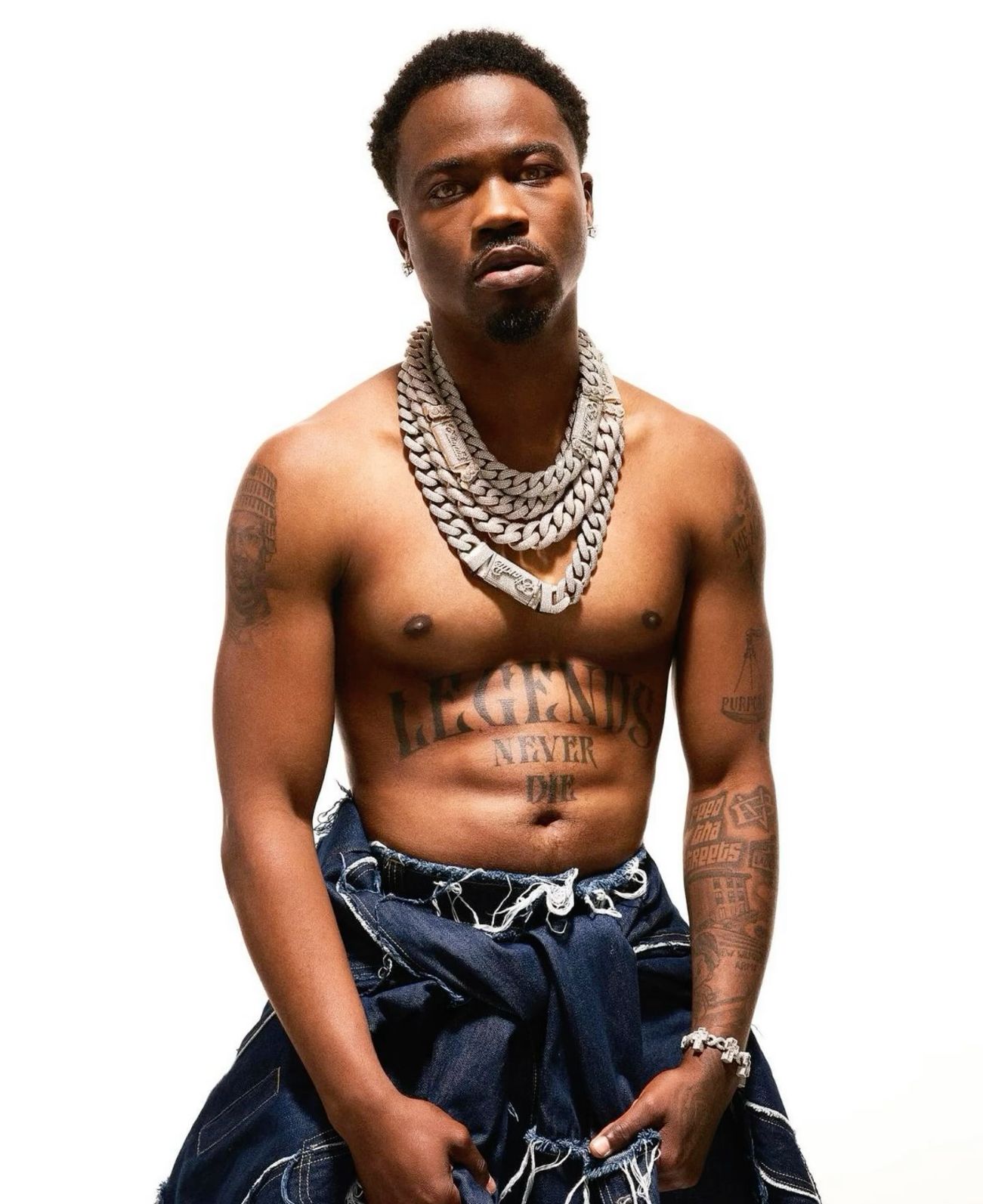 Roddy Ricch torso tattoos